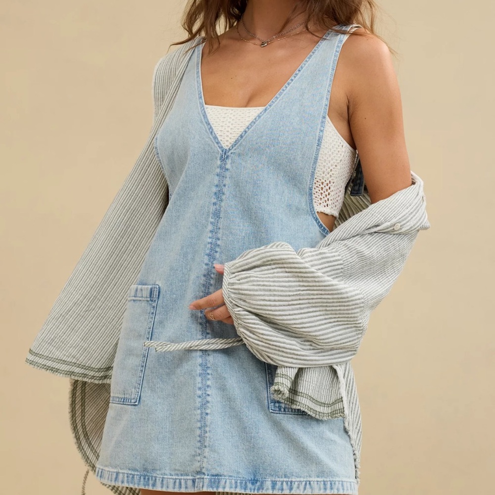 Aerie Denim Skirtall Dress